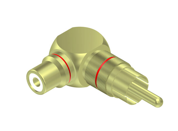 Procab VC215 Adapter Adapter RCA Han-RCA Hun Vinklet 